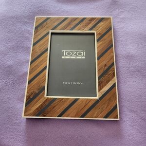 Tozai Home Wood Striped Picture Frame 5 x 7
